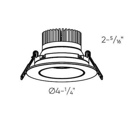 Dals Lighting Revolve 3.5-Inch Regressed Gimbal Downlight GBR35-CC-Wh